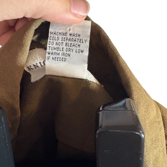 Vintage Knightsbridge Green Faux Suede Long Sleeve Button Down Shirt Men's M - Picture 5 of 5